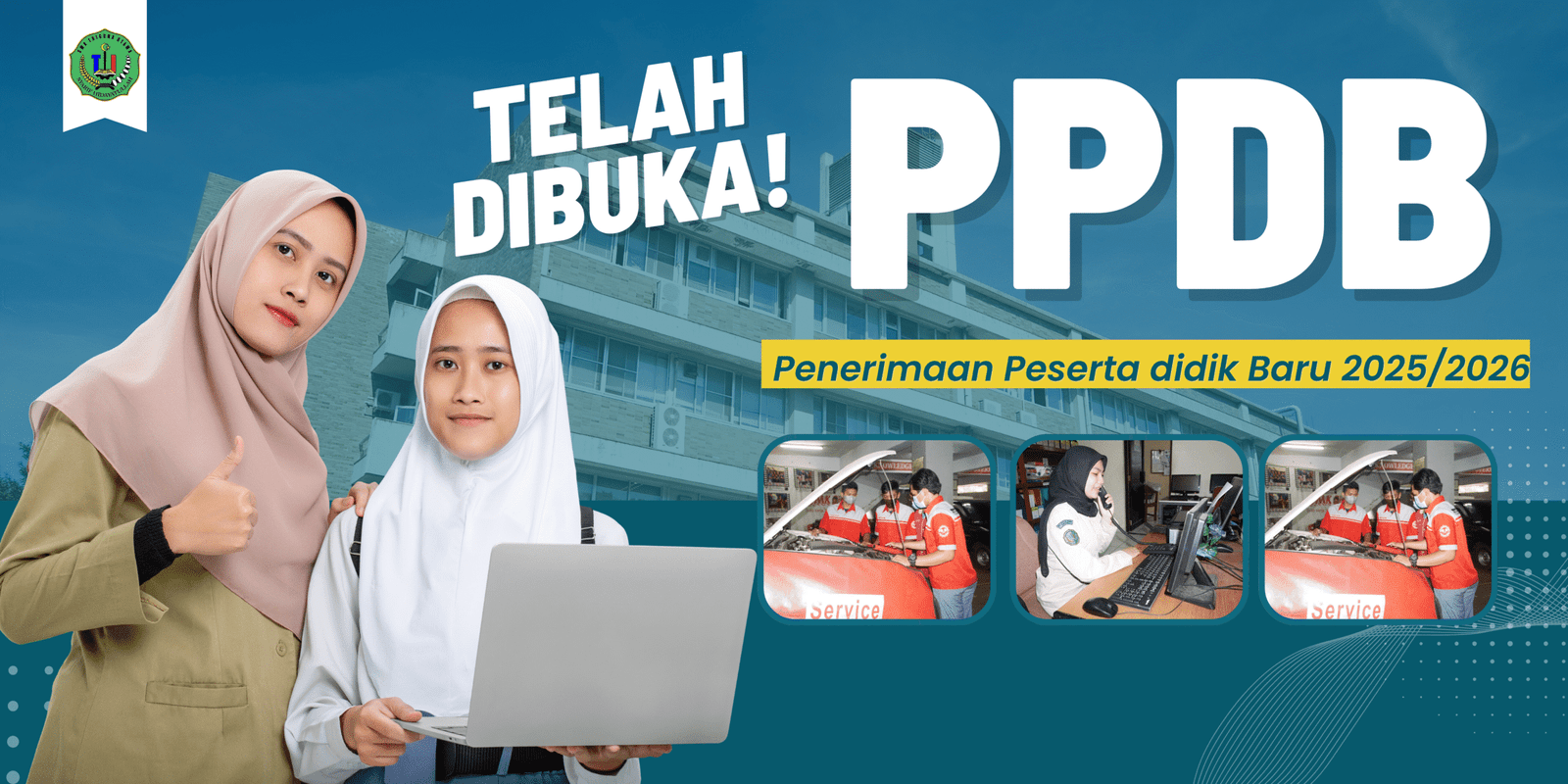 Biru Kuning Modern Telah Dibuka PPDB Spanduk